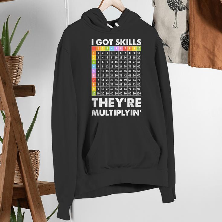 I Got Skills They'Re Multiplying Nerd Math Teacher Women's Hoodie, funny gift I Got Skills They'Re Multiplying Nerd Math Teacher Women's Hoodie, funny gift