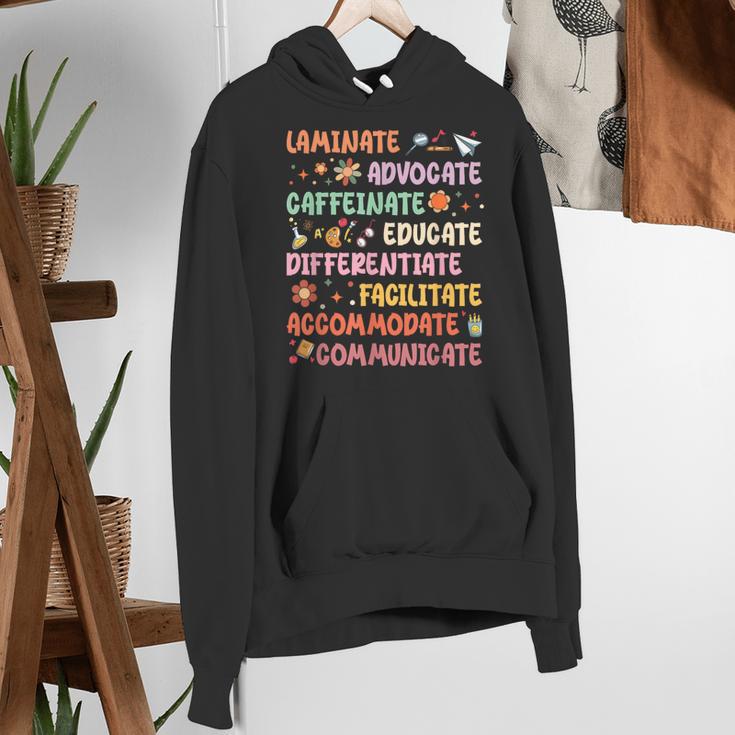 SPED Caffeinate Advocate Laminate Educate Teacher Facilitate For Men Women Women's Hoodie, funny gift SPED Caffeinate Advocate Laminate Educate Teacher Facilitate For Men Women Women's Hoodie, funny gift
