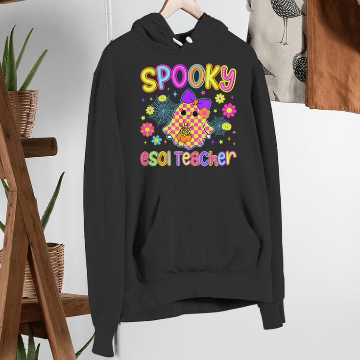 Spooky ESOL Teacher Halloween ESOL Teaching Coquette Women's Hoodie, funny gift Spooky ESOL Teacher Halloween ESOL Teaching Coquette Women's Hoodie, funny gift