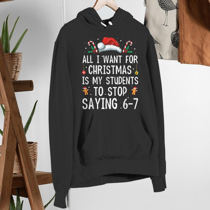Stop Saying 6-7 Teacher 67 Christmas Meme Six Seven Women's Hoodie, funny gift Stop Saying 6-7 Teacher 67 Christmas Meme Six Seven Women's Hoodie, funny gift