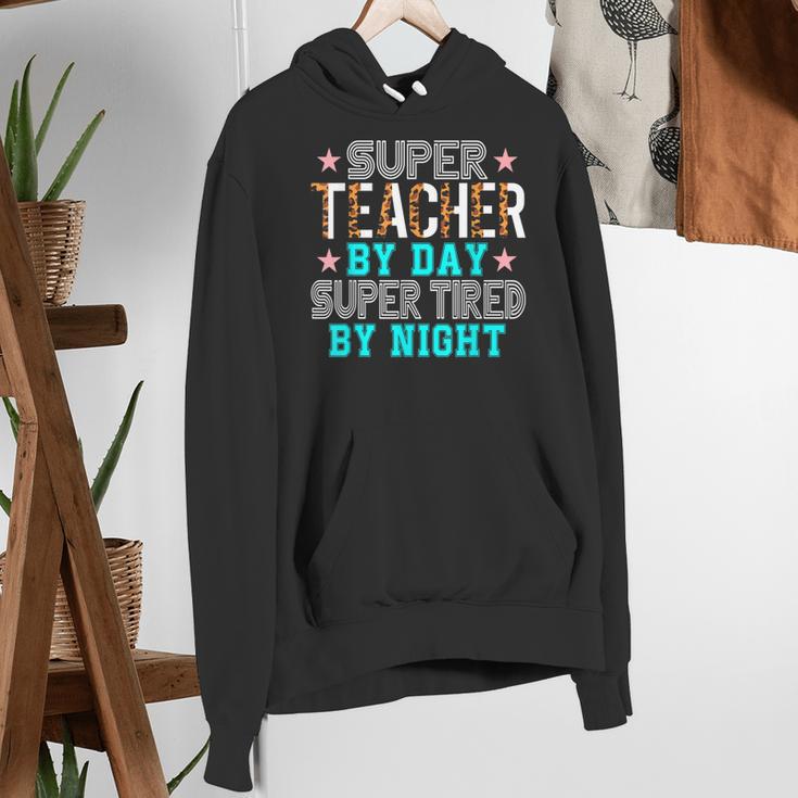Super Teacher By Day Super Tired By Night Superhero Teacher Men Women Women's Hoodie, Super Teacher Hoodies, funny gift