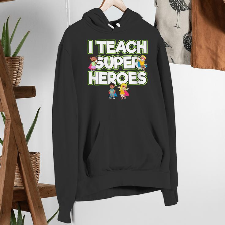 I Teach Superheroes School Teacher Professor Women's Hoodie, funny gift