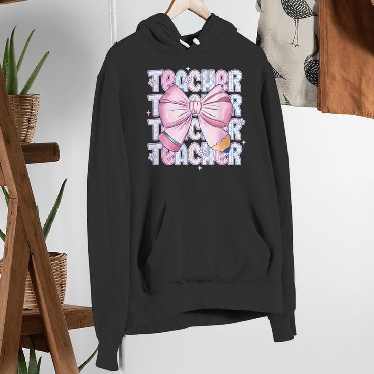 Teacher Bow Pencil Flowers Teacher Back To School Women's Hoodie, funny gift Teacher Bow Pencil Flowers Teacher Back To School Women's Hoodie, funny gift