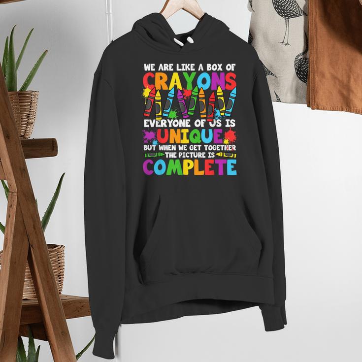 Teacher We Are Like A Box Of Crayons Back To School Women's Hoodie, funny gift Teacher We Are Like A Box Of Crayons Back To School Women's Hoodie, funny gift