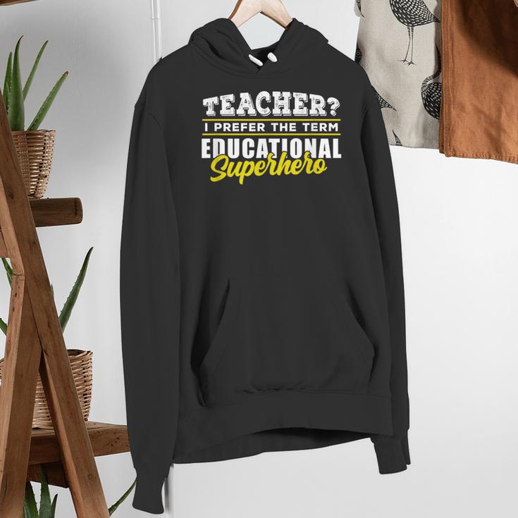 Teacher Educational Superhero School Teachers Women's Hoodie, funny gift