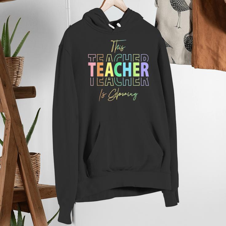 This Teacher Is Glowing Hello Summer End Of School Women's Hoodie, funny gift This Teacher Is Glowing Hello Summer End Of School Women's Hoodie, funny gift