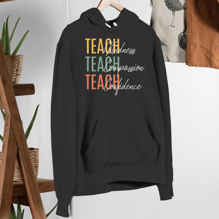 Teacher Kindness Compassion Confidence Teaching Women's Hoodie, funny gift Teacher Kindness Compassion Confidence Teaching Women's Hoodie, funny gift