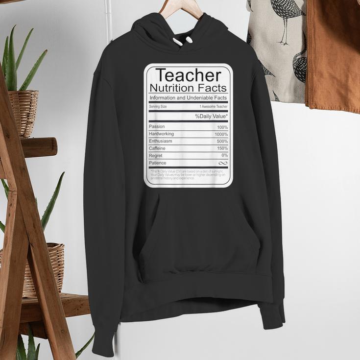 Teacher Nutrition Facts Teachers Nutritional Fact Women's Hoodie, funny gift