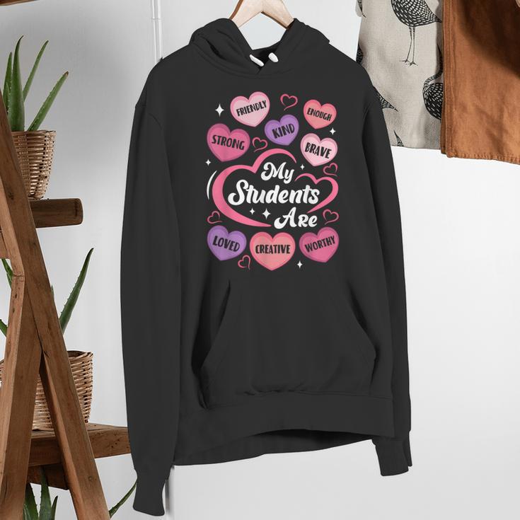 Teacher Positive Affirmations Candy Heart Valentine's Day Women's Hoodie, funny gift Teacher Positive Affirmations Candy Heart Valentine's Day Women's Hoodie, funny gift