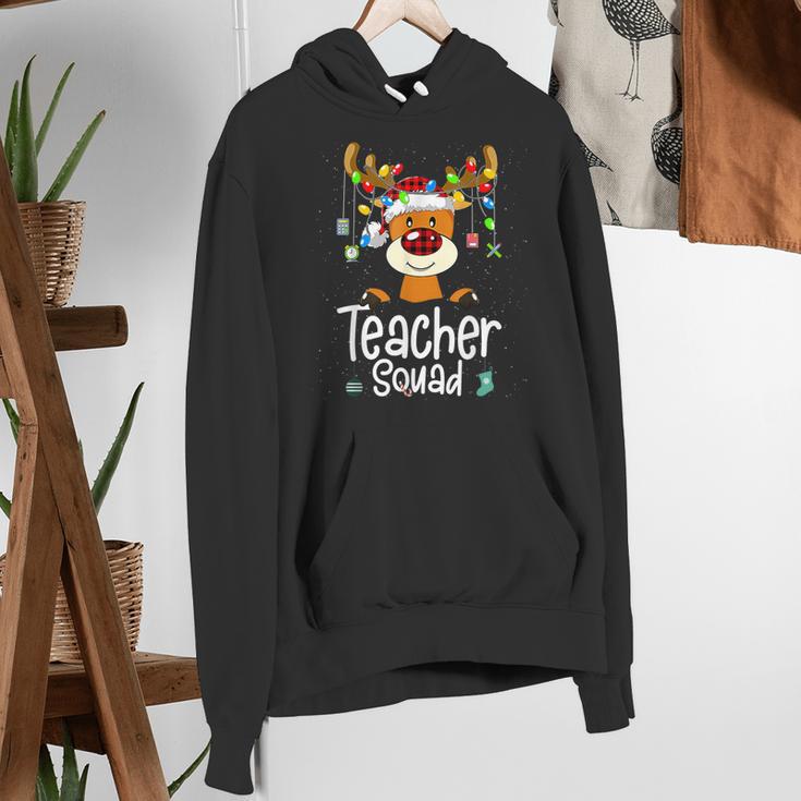 Teacher Squad Red Plaid Rudolph Reindeer Christmas Women's Hoodie, funny gift Teacher Squad Red Plaid Rudolph Reindeer Christmas Women's Hoodie, funny gift