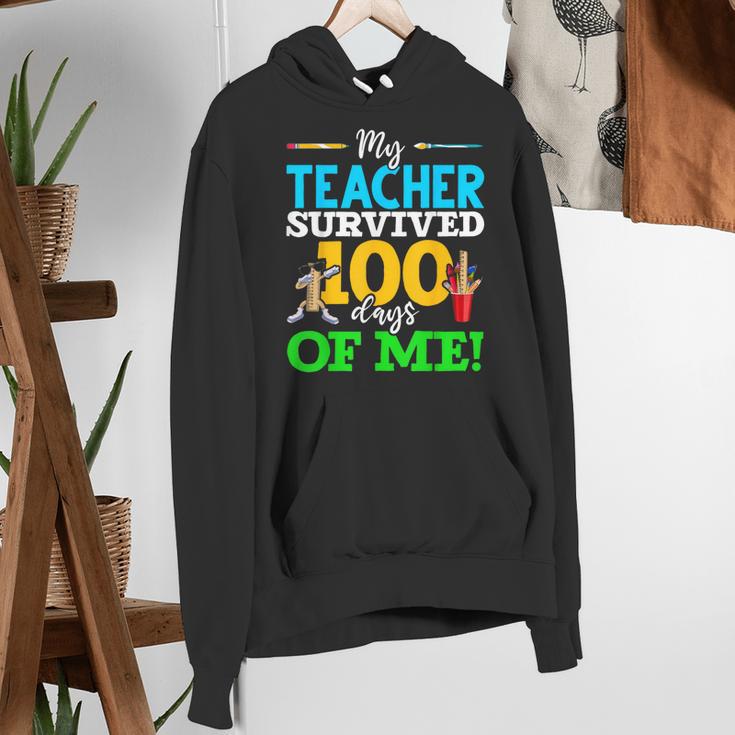 My Teacher Survived 100 Days Of Me Dab 100 Days Of School For Men Women Kids Women's Hoodie, funny gift