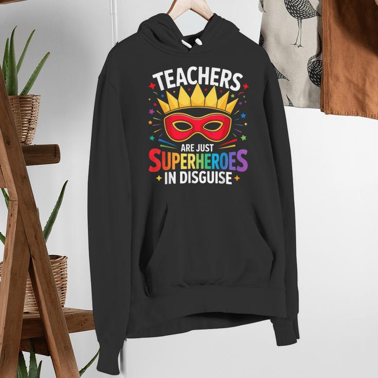 Teachers Are Just Superheroes In Disguise Fun Back To School Women's Hoodie, funny gift