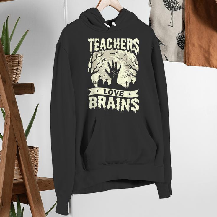 Teachers Love Brains Halloween Costume Boo Trick Teach Women's Hoodie, funny gift