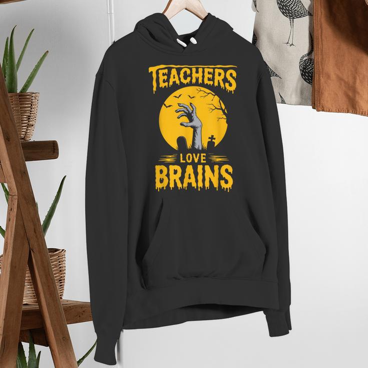 Teachers Love Brains Shirt Men Women Halloween Teacher Women's Hoodie, funny gift