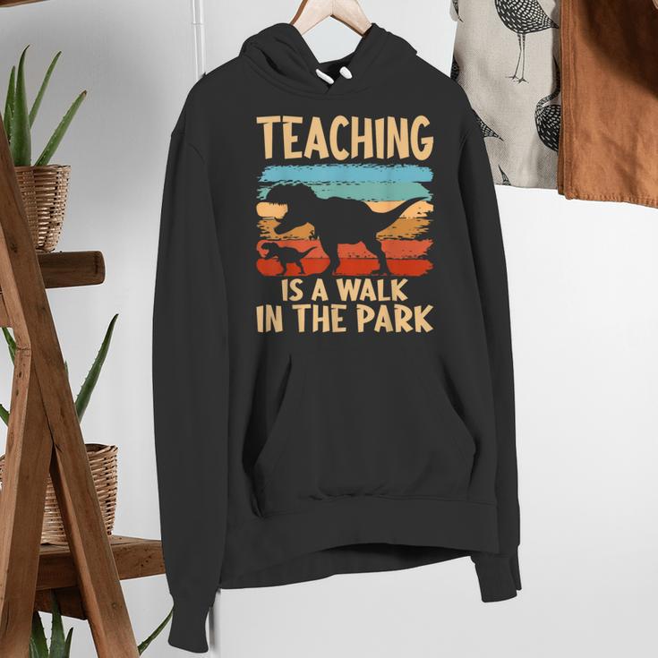 Teaching Is a Walk In Park Dinosaur Teacher Women's Hoodie, funny gift Teaching Is a Walk In Park Dinosaur Teacher Women's Hoodie, funny gift