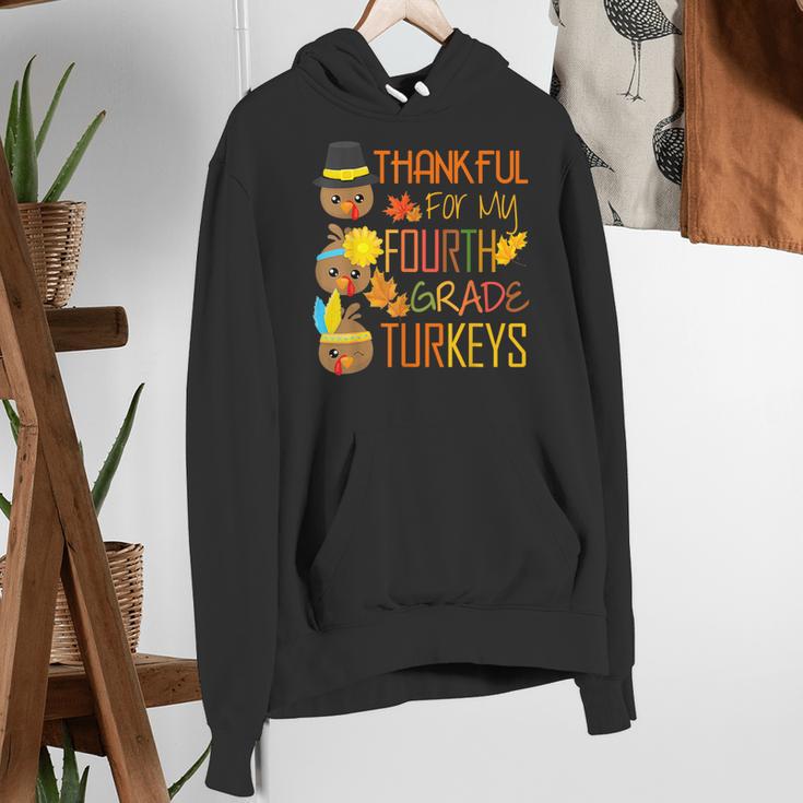 Thankful For My 4th Grade Turkey Thanksgiving Turkey Teacher Women's Hoodie, 4th Grade Teacher Hoodies, funny gift Thankful For My 4th Grade Turkey Thanksgiving Turkey Teacher Women's Hoodie, 4th Grade Teacher Hoodies, funny gift