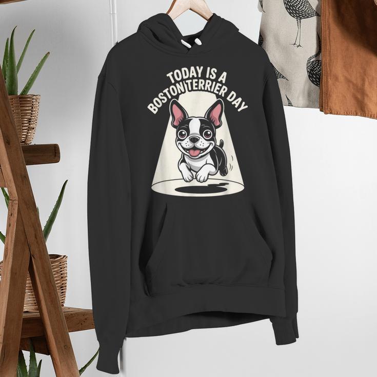Today Is A Boston Terrier Day Cute Dog Lover Cartoon Women's Hoodie, funny gift