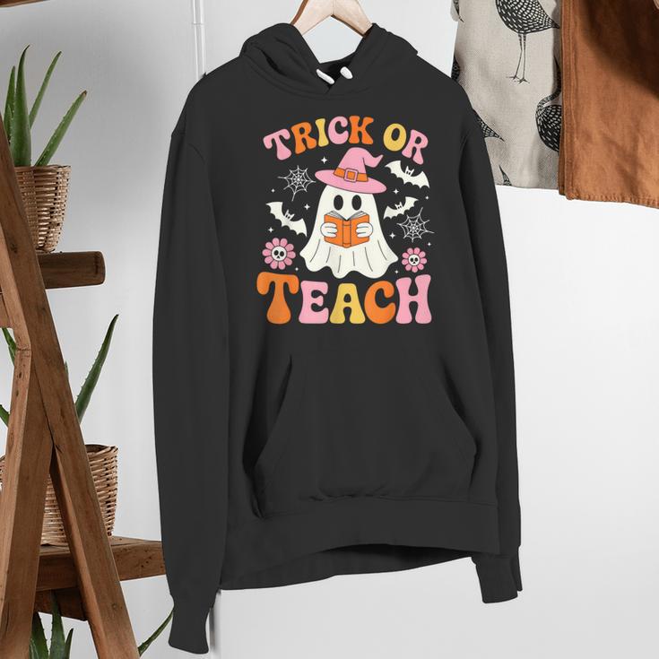 Trick Or Teach Cute Floral Ghost Teacher Halloween Costume Women's Hoodie, funny gift Trick Or Teach Cute Floral Ghost Teacher Halloween Costume Women's Hoodie, funny gift