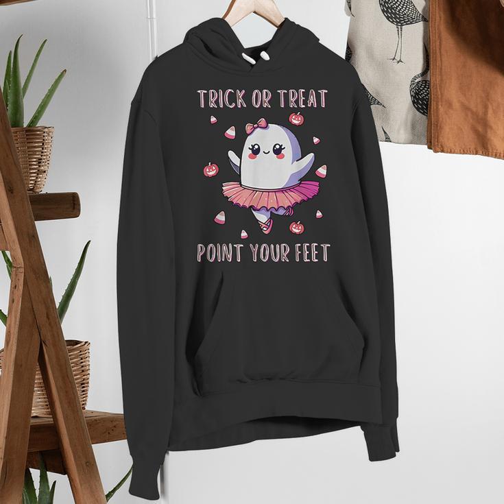 Trick Or Treat Point Your Feet Halloween Ghost Dance Teacher Women's Hoodie, funny gift