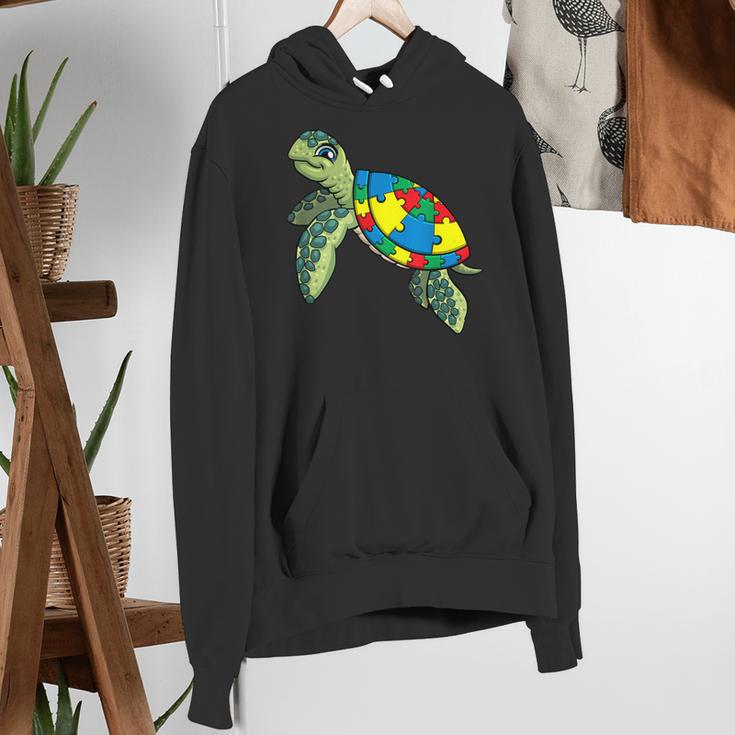 Turtle Puzzle Pieces For Autism Awareness Kids Women Teacher Women's Hoodie, funny gift
