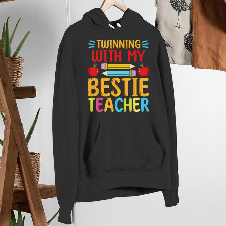 Twinning With My Bestie Teacher Boy Spirit Week Twin Day Women's Hoodie, funny gift