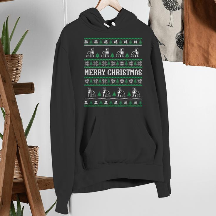 Ugly Sweater Boston Terrier Dog Christmas Dog Lover Xmas Men Women Kids Women's Hoodie, Boston Terrier Christmas Hoodies, funny gift