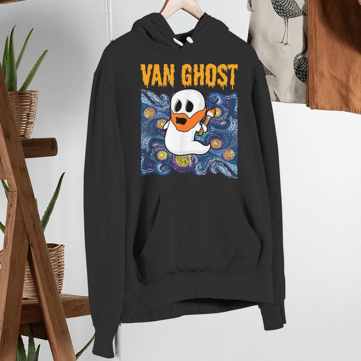 Van Ghost Art Teacher Halloween Van Gogh Starry Night Women's Hoodie, funny gift