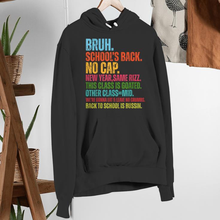 Vintage Bruh We Back No Cap Bruh We'Re Back Student Teacher Women's Hoodie, funny gift Vintage Bruh We Back No Cap Bruh We'Re Back Student Teacher Women's Hoodie, funny gift