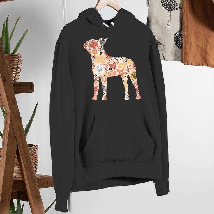 Vintage Floral Boston Terrier For Dog Lover Women's Hoodie, funny gift