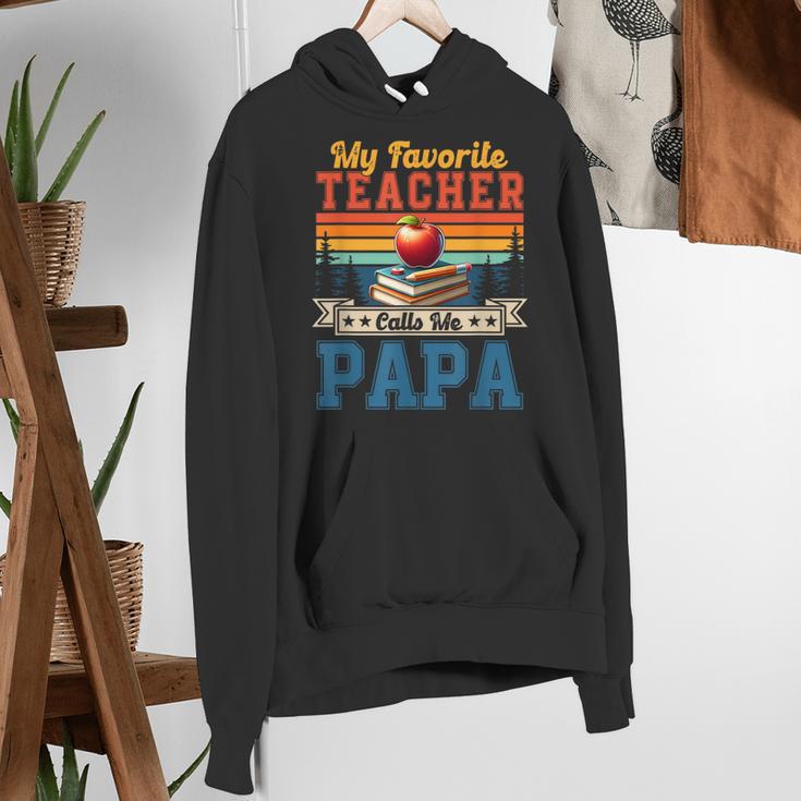 Vintage Retro My Favorite Teacher Calls Me Papa Father's Day Women's Hoodie, funny gift Vintage Retro My Favorite Teacher Calls Me Papa Father's Day Women's Hoodie, funny gift