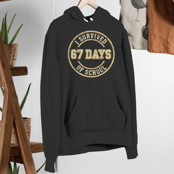 Vintage I Survived 67 Days Of School Teachers Students Women's Hoodie, funny gift
