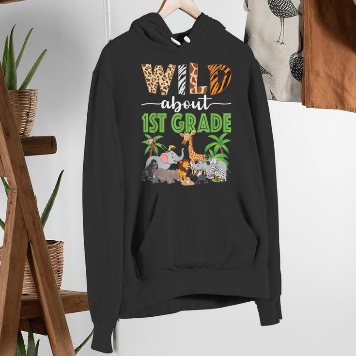 Wild About 1st Grade Teacher Student First Grade Zoo Safari Women's Hoodie, First Grade Teacher Hoodies, funny gift Wild About 1st Grade Teacher Student First Grade Zoo Safari Women's Hoodie, First Grade Teacher Hoodies, funny gift