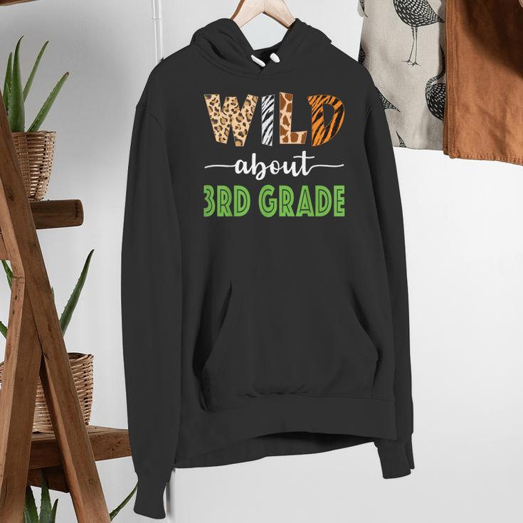 Wild About 3rd Grade Teacher Student Third Grade Zoo Safari Men Women Girls Kids Women's Hoodie, funny gift