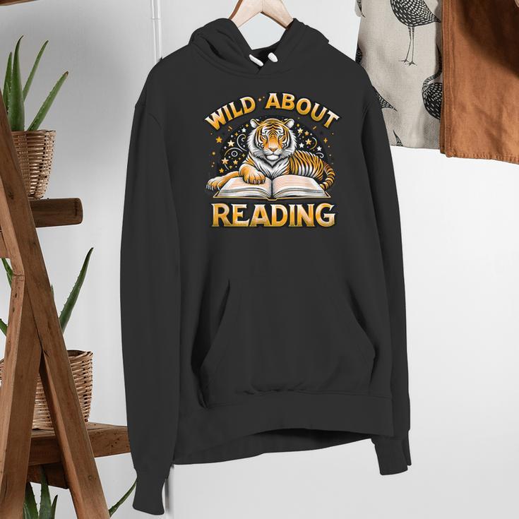 Wild About Reading Tiger For Teachers & Students Women's Hoodie, funny gift