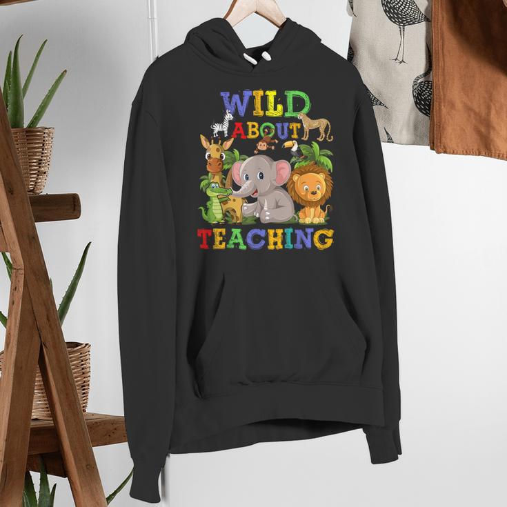 Wild About Teaching Safari Jungle School Teacher Women's Hoodie, funny gift Wild About Teaching Safari Jungle School Teacher Women's Hoodie, funny gift