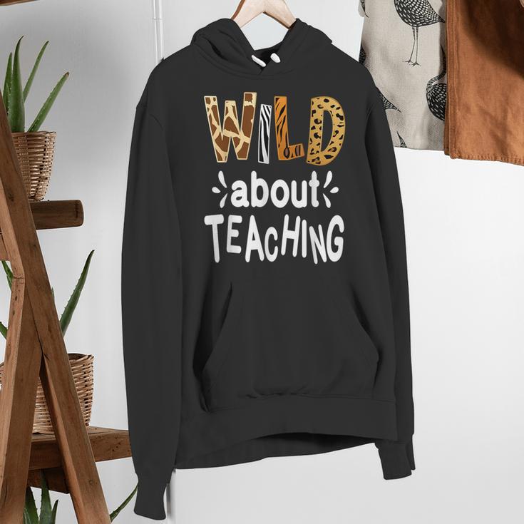 Wild About Teaching Teacher Student First Day Of School Women's Hoodie, funny gift