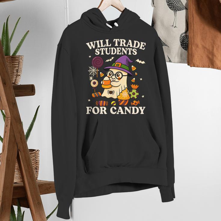 Will Trade Students For Candy Teacher Ghost Halloween Women's Hoodie, funny gift Will Trade Students For Candy Teacher Ghost Halloween Women's Hoodie, funny gift