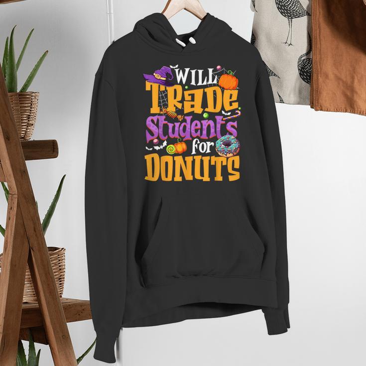 Will Trade Students For Donuts Halloween Teacher Women's Hoodie, funny gift Will Trade Students For Donuts Halloween Teacher Women's Hoodie, funny gift