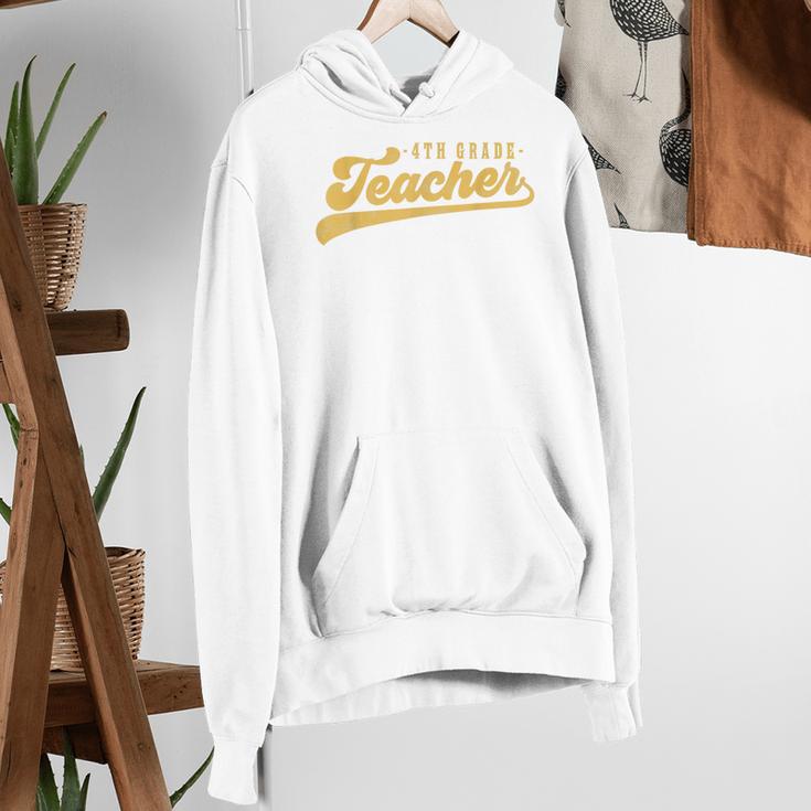 4th Grade Teacher Cute Vintage Graphic Fourth Grade Teacher Women's Hoodie, 4th Grade Teacher Hoodies, funny gift