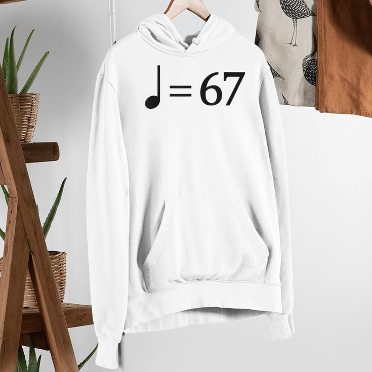 67 Music Meme Slang Musician Kids Music Teacher Women's Hoodie, funny gift