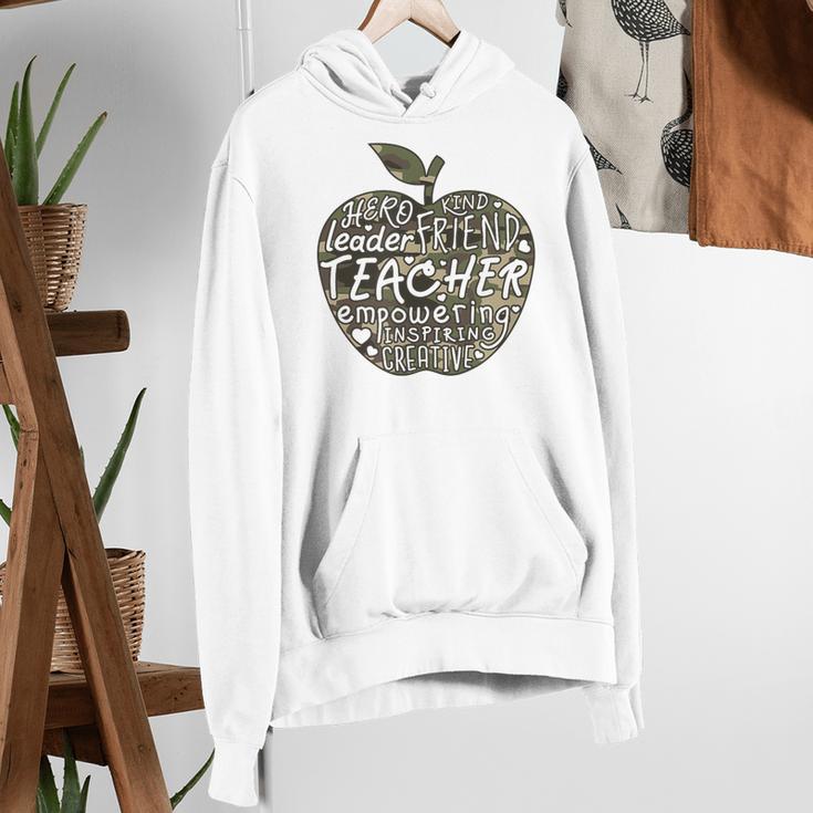Apple Camoflauge Clothing Camo Student Teacher Cute School Women's Hoodie, funny gift