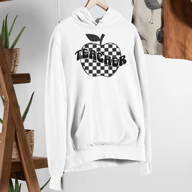 Back To School Checkered Apple Teacher Checkerboard Teacher For Men Women Girls Kids Women's Hoodie, funny gift Back To School Checkered Apple Teacher Checkerboard Teacher For Men Women Girls Kids Women's Hoodie, funny gift