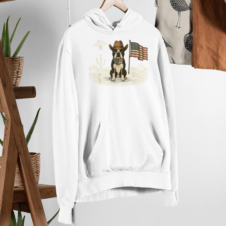 Boston Terrier 4th Of July US American Flag Dog Patriotic Women's Hoodie, Patriotic Boston Terrier Hoodies, American Boston Terrier Hoodies, Boston Terrier 4th Of July Hoodies, funny gift