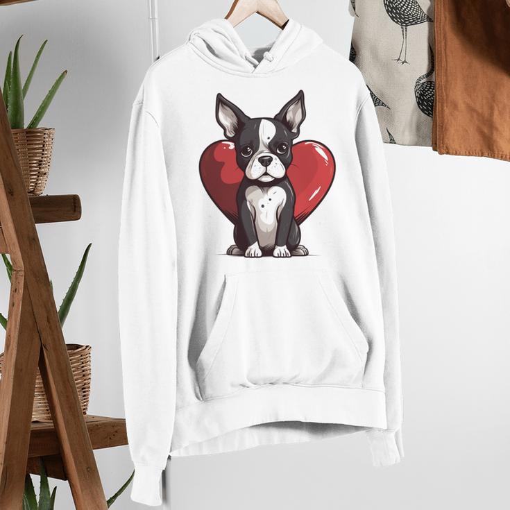 Boston Terrier Mom Dad Bostie Dog Lover Valentines Day Women's Hoodie, Boston Terrier Mom Hoodies, Boston Terrier Dad Hoodies, funny gift