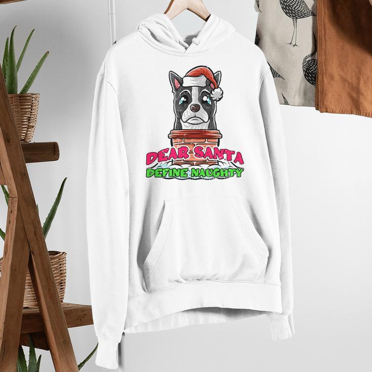 Boston Terrier Santa Claus Christmas Dog Women's Hoodie, Boston Terrier Christmas Hoodies, funny gift