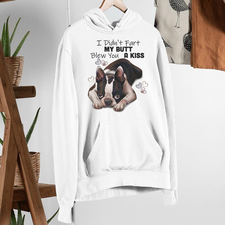 Boston Terrier Shirt I Didn't Fart My Butt Blew You A Kiss Women's Hoodie, funny gift