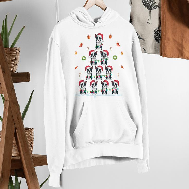 Boston Terrier Xmas Tree Lights For Men Women Boston Terrier Women's Hoodie, funny gift