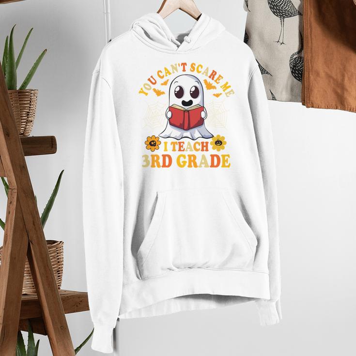 You Cant Scare Me I Teach 3rd Grade Teacher Halloween Women's Hoodie, funny gift