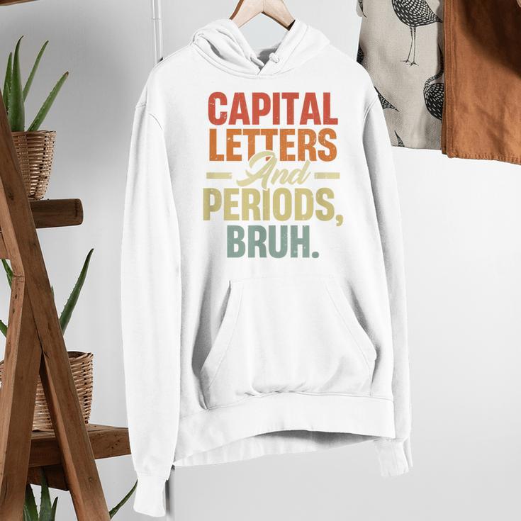 Capital Letters And Periods Bruh Teacher Grammar Kids Women's Hoodie, funny gift Capital Letters And Periods Bruh Teacher Grammar Kids Women's Hoodie, funny gift