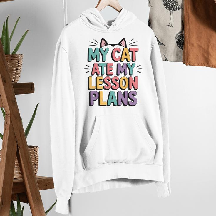 My Cat Ate My Lesson Plans Teacher Cat Humor Women's Hoodie, funny gift My Cat Ate My Lesson Plans Teacher Cat Humor Women's Hoodie, funny gift